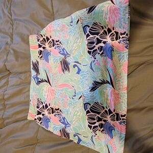 Banana Boat Women's Floral Print Swim Skirt in Pastel Pink & Mint -